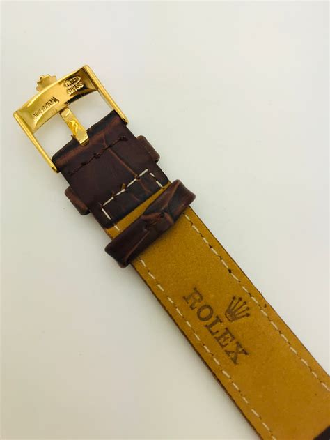 genuine rolex leather strap|rolex leather straps with buckle.